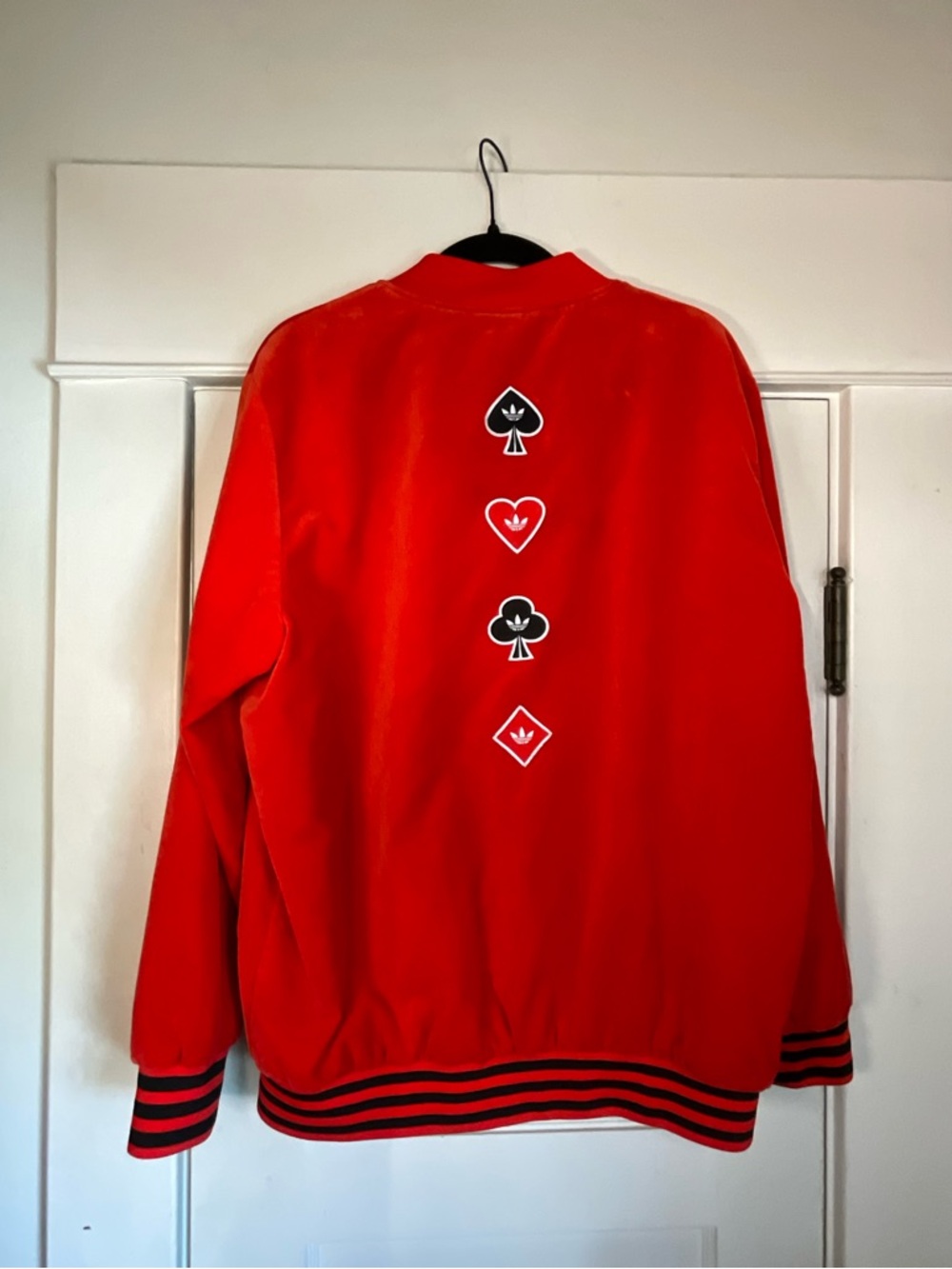 Adidas Originals V-Day Suits Red Varsity Bomber Jacket